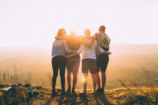 friends standing together