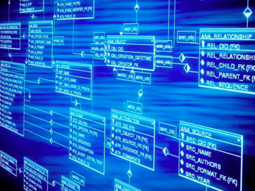 blue cyber looking grids