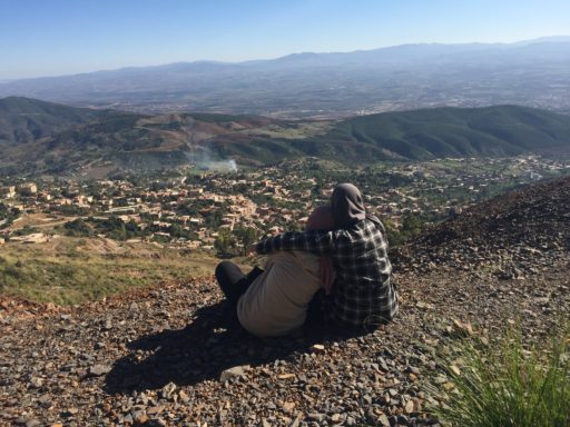 Meriem and friend on mountain