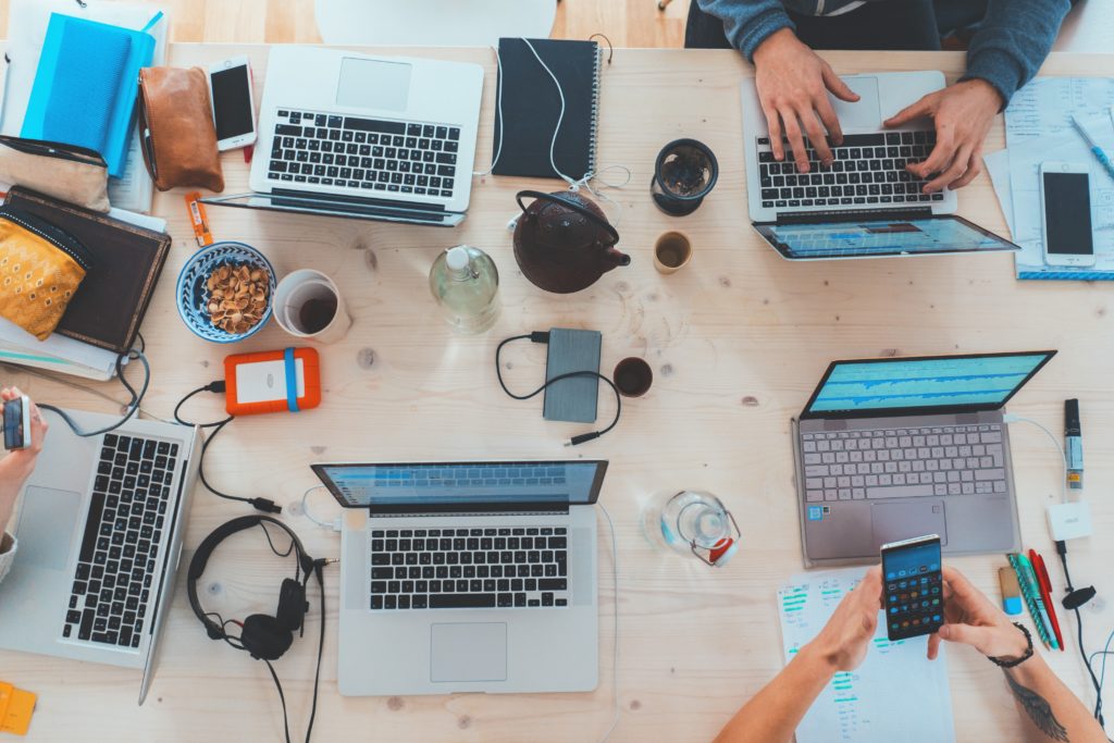 people working together